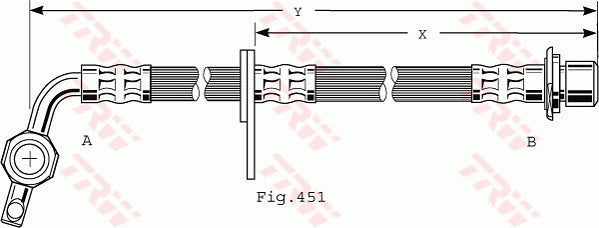 TRW Brake Hose PHD477