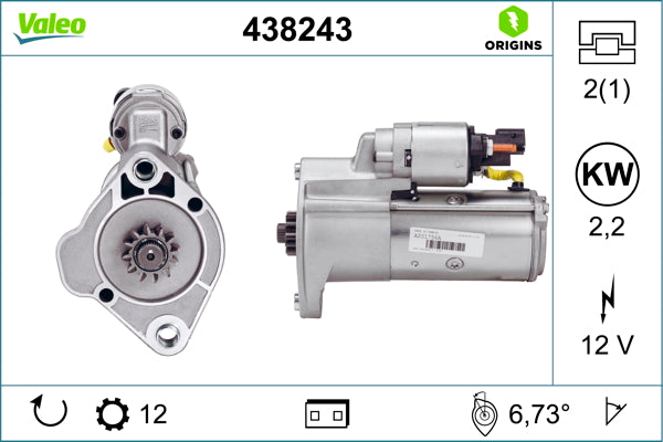 Valeo Starter Motor 438243