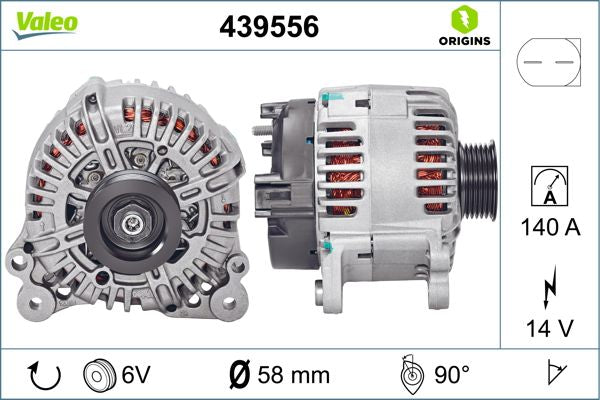 Valeo Alternator 12V 180A 439556