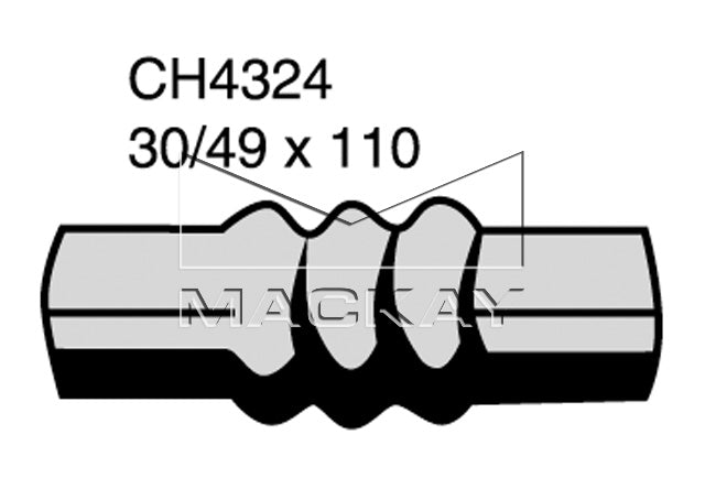 Mackay Top Radiator Hose CH4324