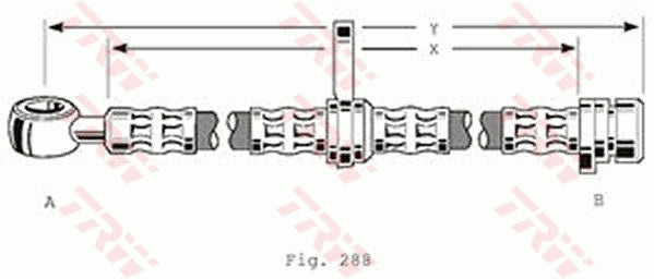 TRW Brake Hose PHD197