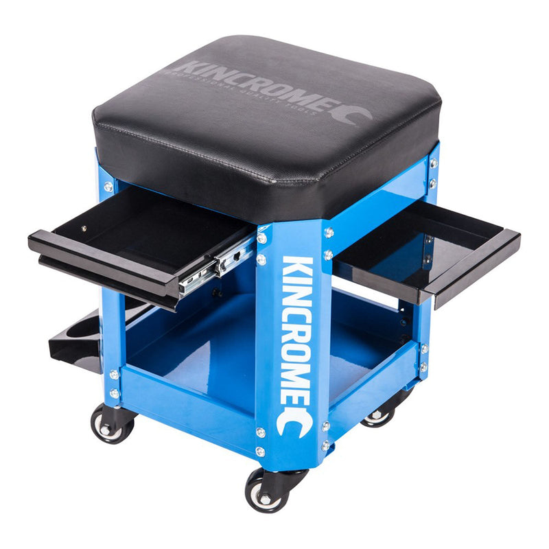 Kincrome Garage Stool 2 Drawer Blue K8114