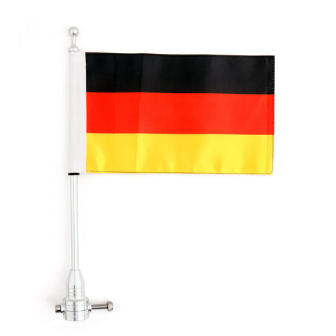 Harley Softail Iron 883 Generic Luggage Rack Vertical Flag Pole & Germany Flag