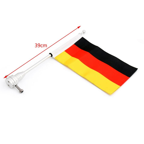 Harley Softail Iron 883 Generic Luggage Rack Vertical Flag Pole & Germany Flag