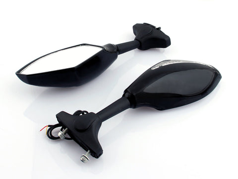Honda Kawasaki Suzuki Yamaha Ducati Generic Universal Moto LED Turn Signal Mirrors