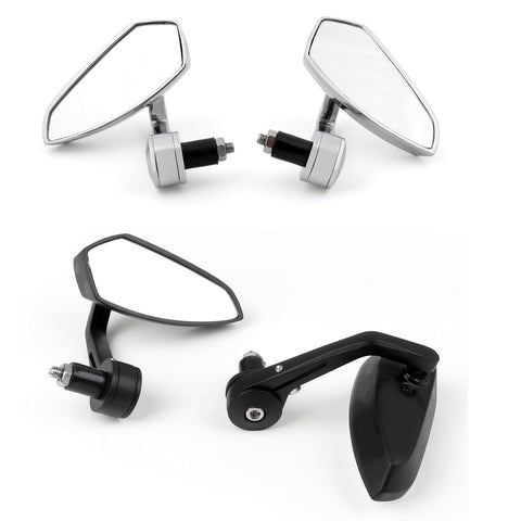 Universal Motorcycle Motorbike 7/8 22mm Handle Bar End Rear Side View Mirror Generic