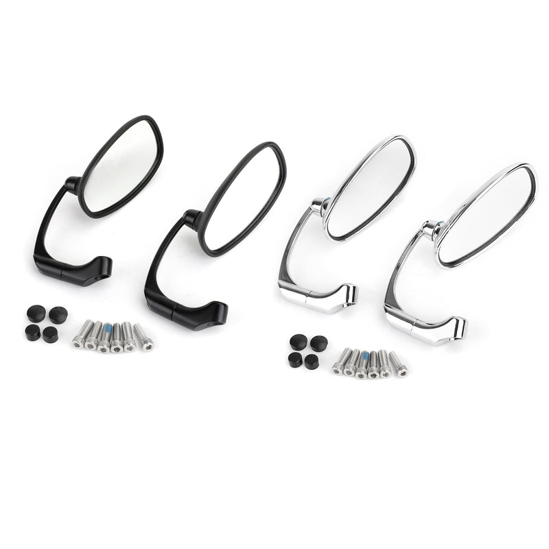 Cafe Racer Bobber Custom Bobber Generic Pair M8 M10 Retro L-Bar Rearview Mirrors