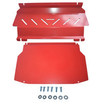 Red Bash Plate Set Fit For Mitsubishi Pajero NS NT NW NX Underbody Guard 2006-2022