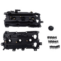 2 Pcs Valve Cover With Gasket &amp; Cap Fit For Nissan Altima Pathfinder Maxima Murano Infiniti JX QX60 VQ35HR 13264-9N00A 13264-9N00B