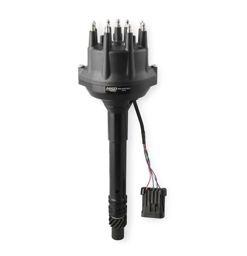 MSD 23763 Black, Chevy Tall Deck Dual Sync Distributor