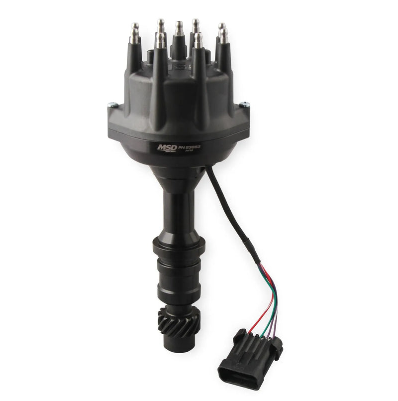 MSD 23853 Black, Oldsmobile V8 Dual Sync Distributor