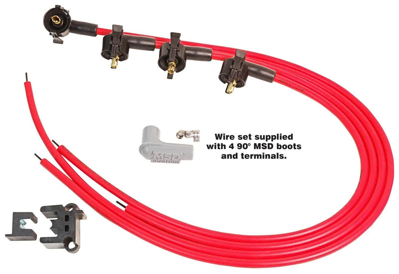 MSD 31689 Super Conductor Spark Plug Wire Set, 4 Cylinder
