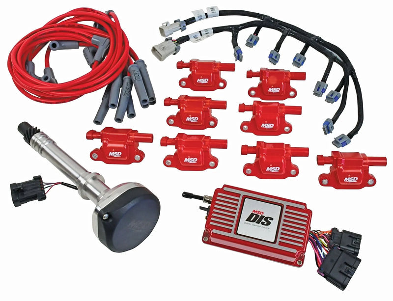 MSD 60151 DIS Direct Ignition System Kit - Red Chevrolet