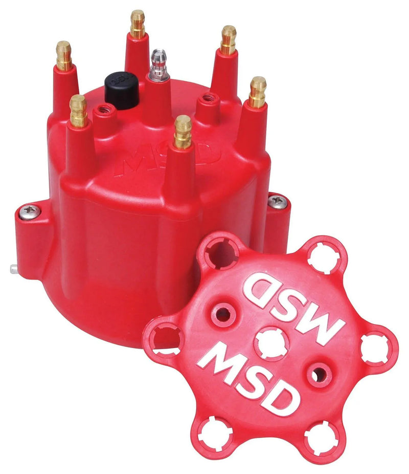 MSD 8014 Chevy 6 Cylinder HEI Distributor Cap w/Retainer