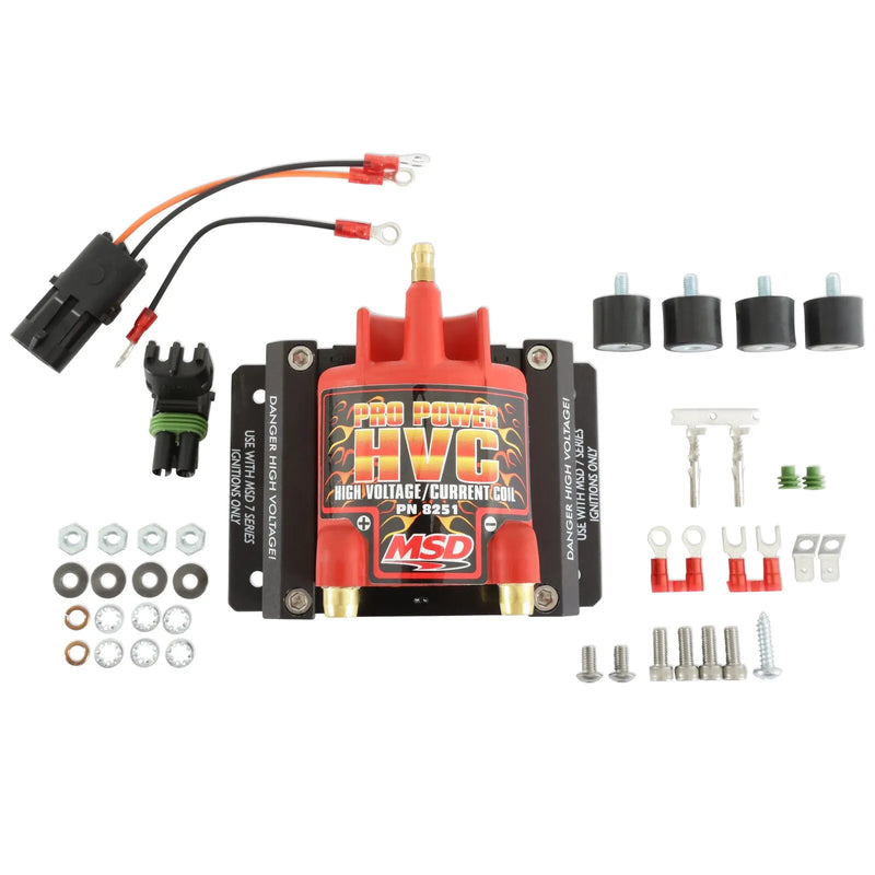 MSD 8251 Ignition Coil - Pro Power HVC - Red Universal -