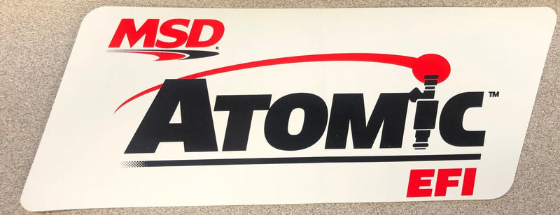 MSD 9292 Decal Atomic EFI The Atomic EFI Logo Decal; Red,