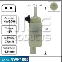Nice Products Windscreen Washer Pump NWP1805