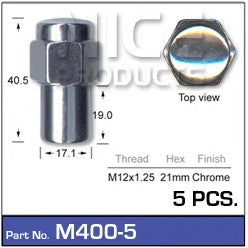 Nice Products Mag Nuts Pkt 5 M400-5
