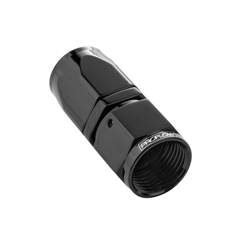 Proflow Straight Hose End # 12 Black PFE101-12BK