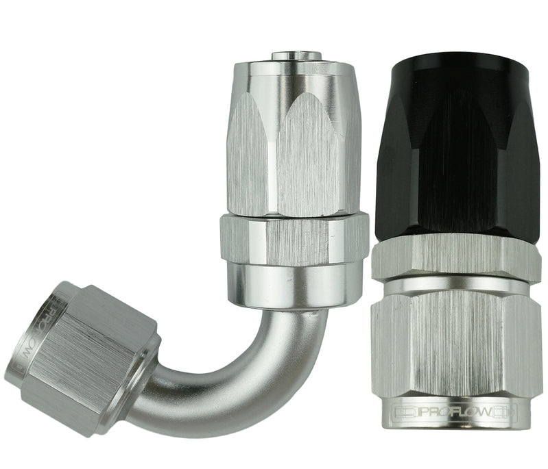 Proflow 150 Deg Hose End # 12 Silver PFE105-12P