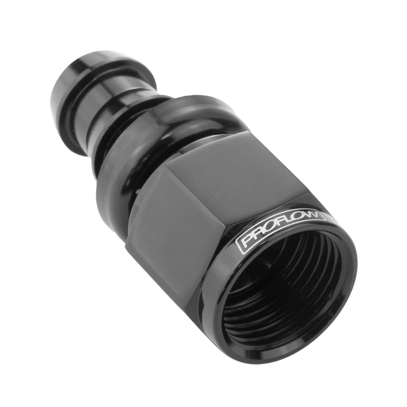 Proflow Str Push On Hose End # 8 Black PFE401-08BK