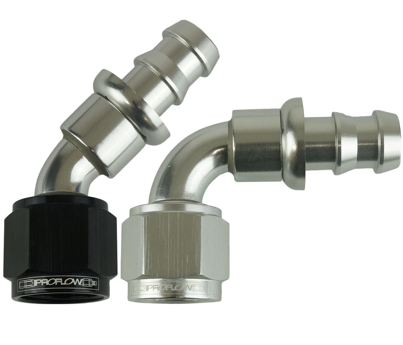 Proflow 150 Deg Pshon Hos End #12 Blk/Sil PFE405-12B