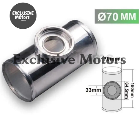 HS SSQV SQV BOV TK-BOV01FP70 70MM 2.75"  CNC ALUMINUM TURBO PIPE / PIPING POLISH  FLANGE ADAPTOR