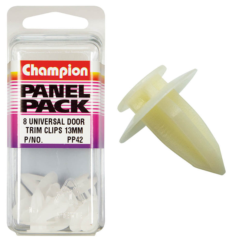 Champion Fasteners Door Panel Clip Clear Hole:8 mm Head: