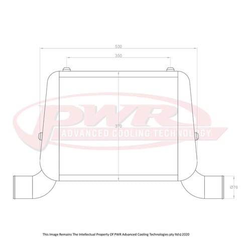 PWR PWI5657 3" Outlets 55mm Intercooler (R100 67-7 | Kren Offroad NZ