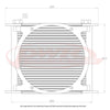 PWR Engine Oil Cooler - Plate & Fin 280 X 256 X 37mm (28