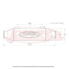 PWR Universal Water To Oil Cooler - In-Line 3in X 3inX
