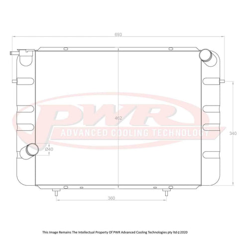 PWR PWR2062X 55mm Radiator (Commodore 80-81) | Kren Offroad NZ