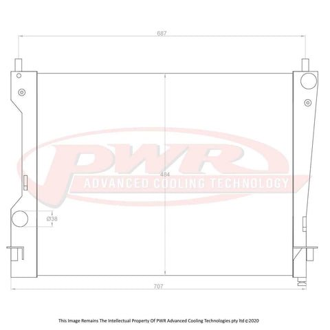 PWR PWR5385 42mm Radiator (Mustang 05-09) | Kren Offroad NZ