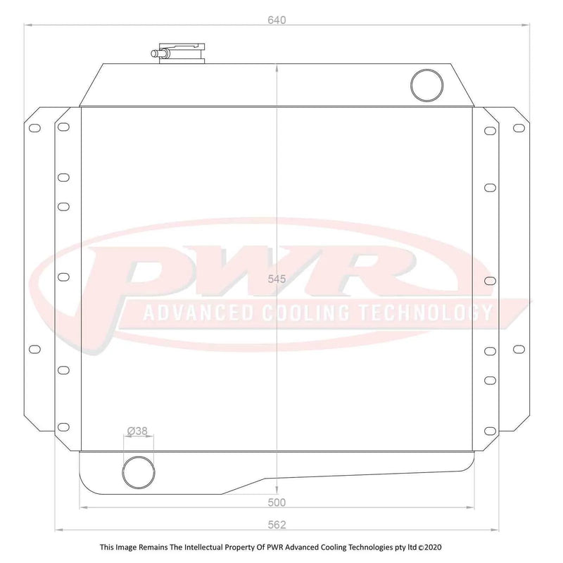 PWR PWR5726 55mm Radiator (LC 55 Series 51-55) | Kren Offroad NZ
