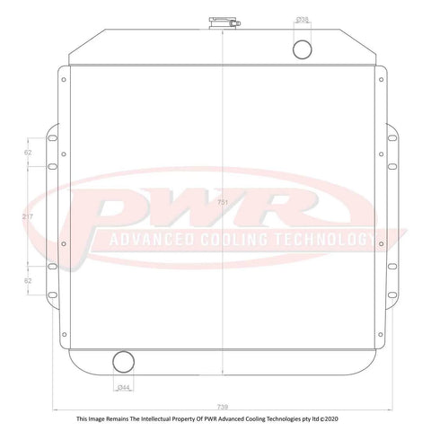 PWR PWR6180 68mm Radiator (F350 73-79) | Kren Offroad NZ