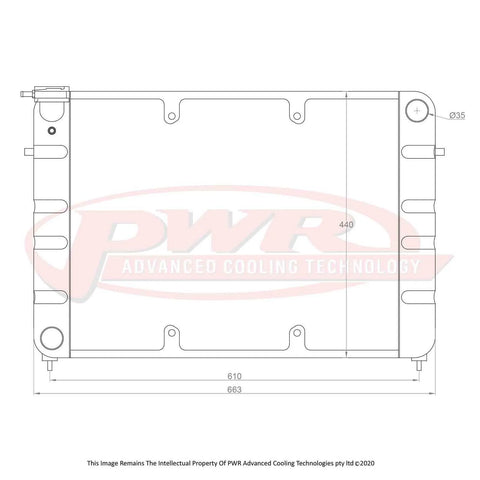 PWR PWR6581 55mm Radiator w/ 16" SPAL Fan Mounts ( | Kren Offroad NZ