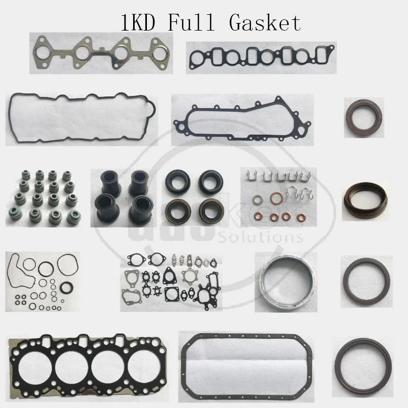 22R 1KD 1KD-FTV Overhaul Full Head Gasket Kit For Toyota Hilux