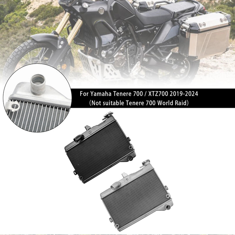 Powersports Pro Radiator Cooling Engine Cooler For Yamaha Tenere 700 XTZ700 2019-2024 2020 2021 2022 2023