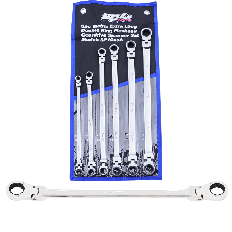 SP Tools Spanner Set - Ex Long Flex Double Ring 72T