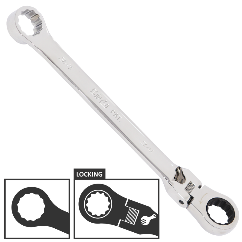 SP Tools Spanner Double Ring Geardrive Flex Head SAE