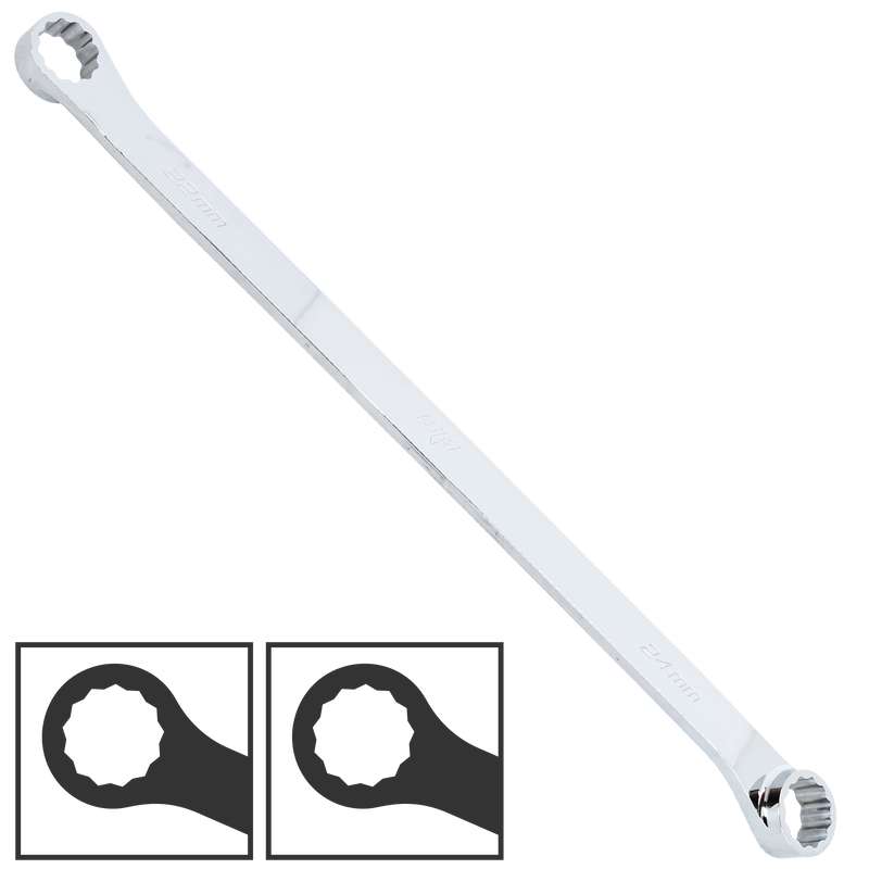 SP Tools Spanner Double Ring Metric 16mm x 18mm 15Degree