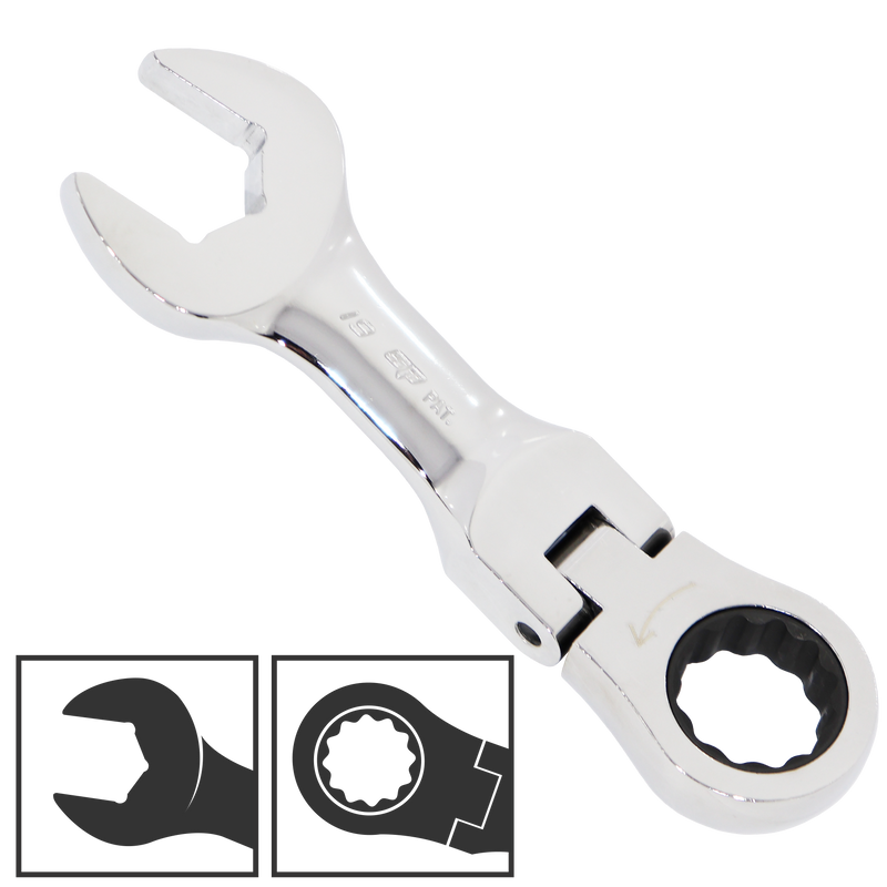 SP Tools Spanner ROE Stubby Flexhead Geardrive Metric