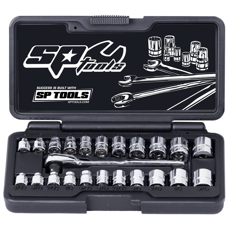 SP Tools SP20121 1/4" Drive Low Profile Socket Set -