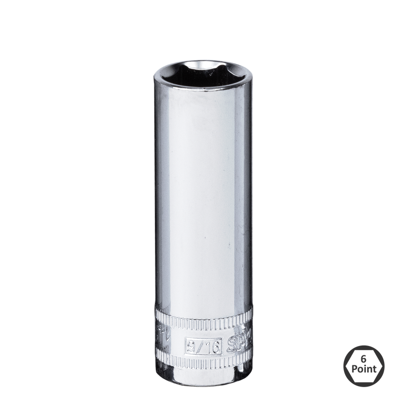 SP Tools Socket 3/8Dr Deep 6Pt SAE 9/16" SP22655
