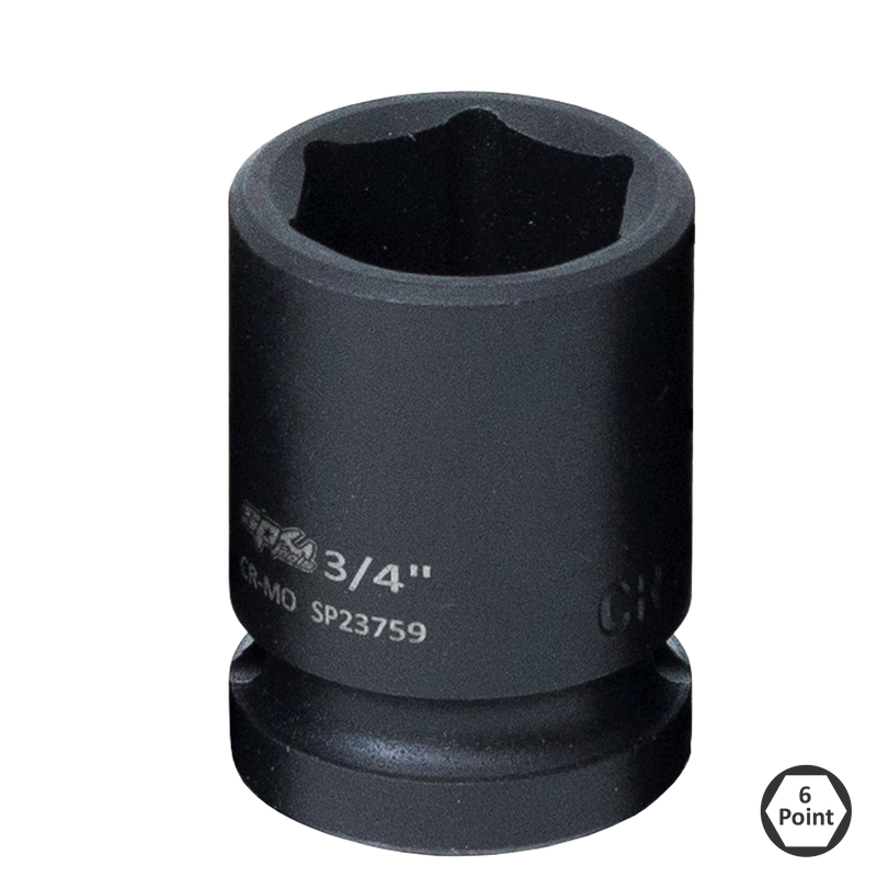 SP Tools Socket Impact 1/2"Dr 6Pt SAE 1-1/2" SP23771