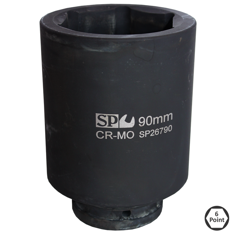 SP Tools Socket Impact 1-1/2"Dr 6Pt Deep Metric 60mm