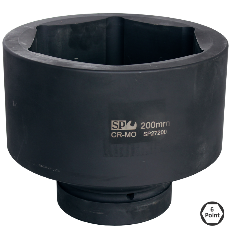SP Tools Socket Impact 2-1/2"Dr 6Pt Metric 200mm SP27200