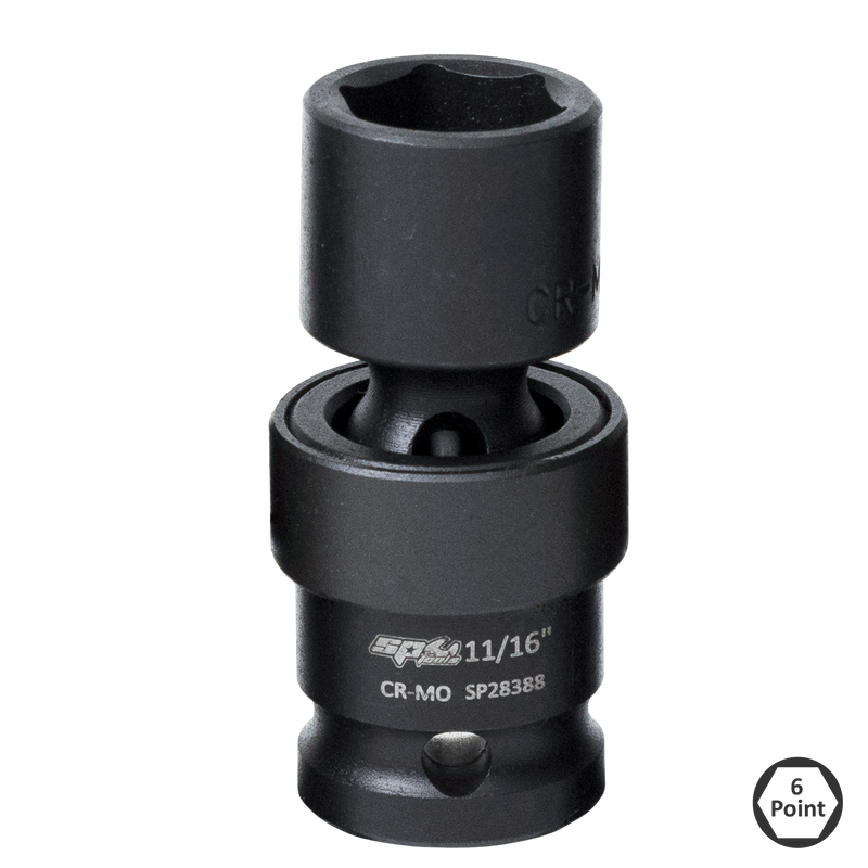 SP Tools Socket Impact Swivel 1/2Dr 6Pt 11/16" SP28388