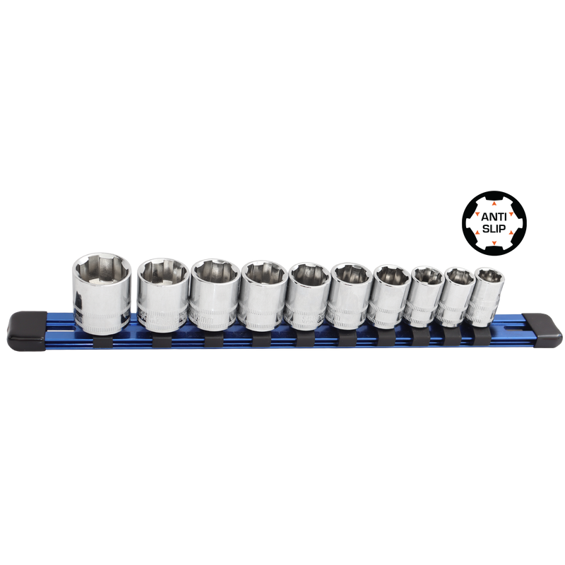 SP Tools Xtreme Grip Socket 3/8"Dr 10pc Metric 10-19mm