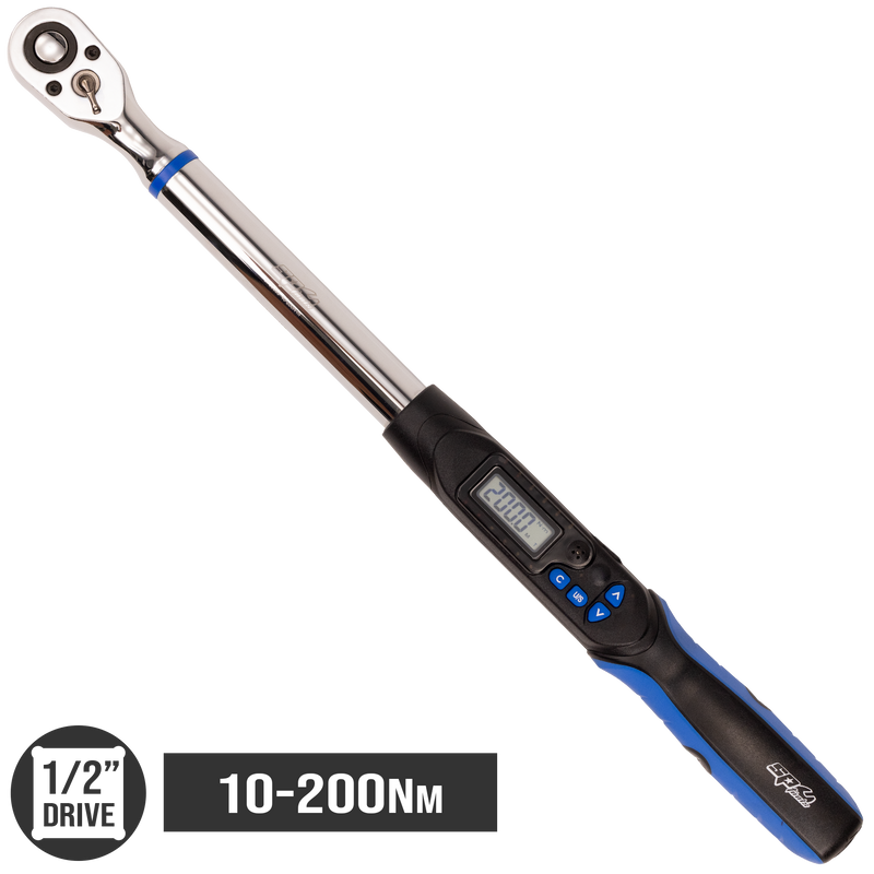 SP Tools Digital Torque Wrench 1/2in. Drive 10-200Nm